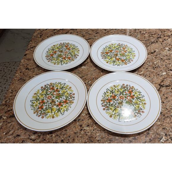 Corelle Indian Summer (Set of 4) 10 1/4" Dinner Plate Autumn Color Flowers - Picture 7 of 14